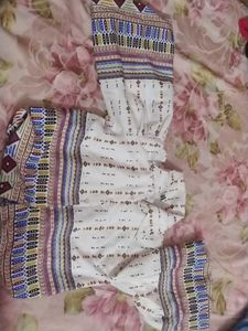 Patterned White Shirt