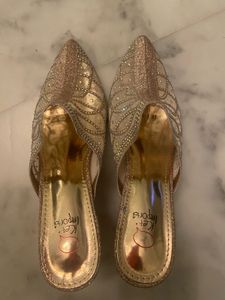 Brand New Gold High Block Heels