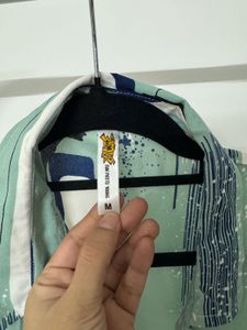 Abstract Print Shirt Dress