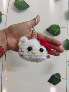 Hello Kitty Crochet Keychain❤️