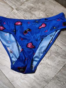 Blue 'Hi Love You' Panties