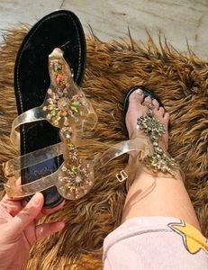 Rhinestone Embellished Sandals