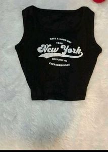 Black New York Graphic Tank Top