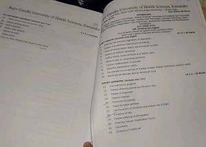 Physiology Question Papers Years Qp Code 3152