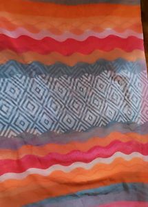 Pink &amp; multi colour saree