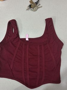 Ribbed Corset Tank Top