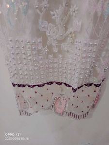 Pakistani White Embroidered Kurta Set
