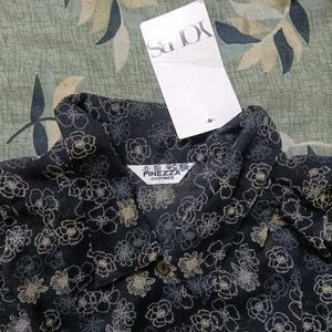 Floral Print Short Sleeve Shirt 3 combo