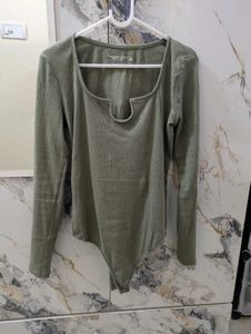 Abercrombie & Fitch Olive Bodysuit