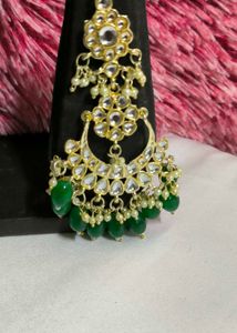 Super Green Kundan Jewelry Set