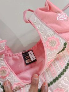 Pink Embroidered Kurta Set