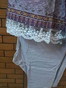 Mirror Work  Kurta Set In Cotton