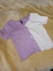 Two-Tone Button Up Top