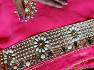 Pink Embroidered Saree