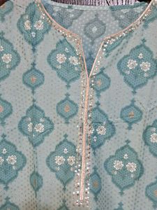W Cyan Kurti