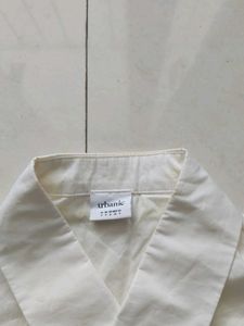 White Cropped Shirt