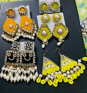 Hand Made 5 pair Combo Earrings