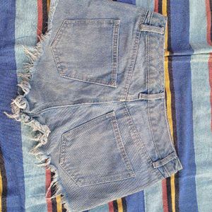 Floral Embroidered Denim Shorts