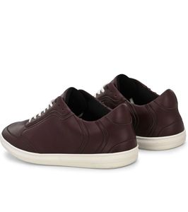 Burgundy Leather Sneakers - Size 10