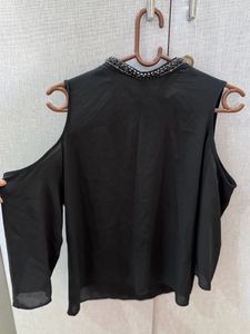 High Neck Black Top