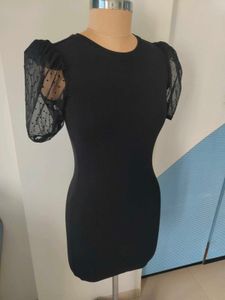 Trendy Black Bodycon Mini Dress