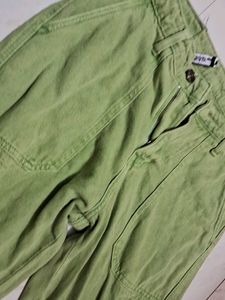 Acid Wash Green Cargo Pants
