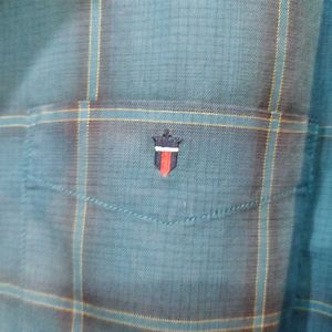 Louis Philippe Green Check Shirt