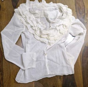 Office Siren Y2k White Top