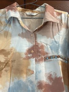 Tie-Dye Women Long Shirt