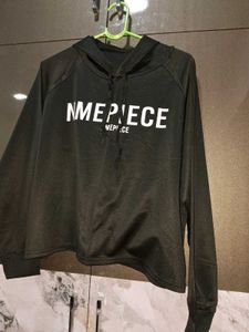 Sale 🎊🎆🎄🎉Graphic Print Black Hoodie