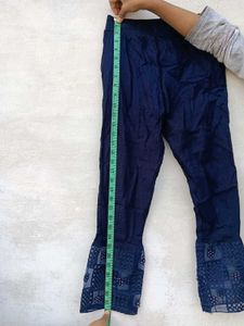Stylish Blue Cotton Leggings
