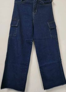 Unused Dark Blue Cargo Jeans
