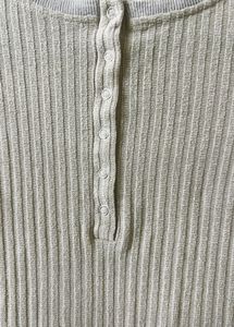 Ribbed Henley Bodysuit