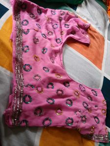 Pink Heavy Saree For Woman
