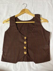 Black Waistcoat Top