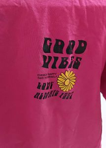 Pink Graphic Print Top