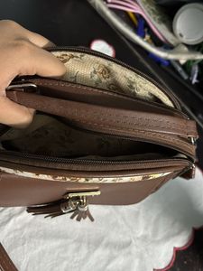 Floral Brown Sling Bag