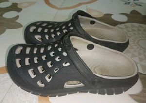Black and Grey Crocs