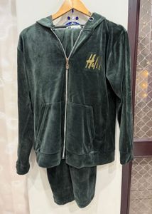 Green Velvet Co-ord Set