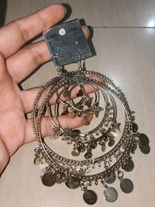 Silver Boho Dangle Earrings
