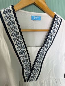 White Embroidered Top