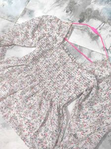 Square Neck Floral Top