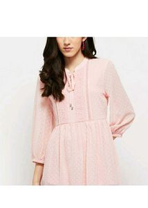 MAX Textured Band Collor Three Quarter Sleeves