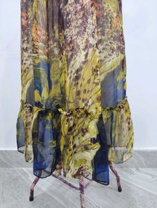 Floral Print Ruffle Skirt