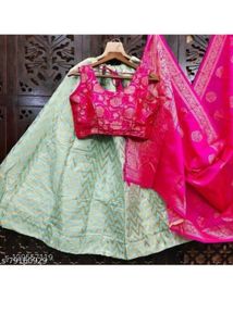Elegant Lehenga Choli Set Ready made Blouse