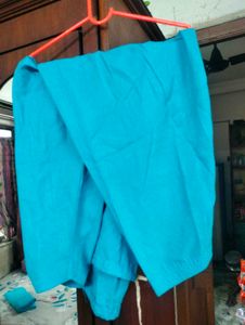 Sky-blue Long Kurti Pant.