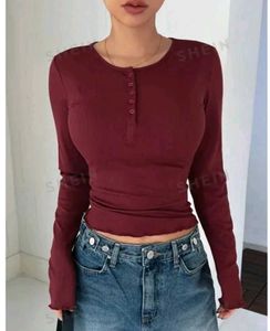 Shein Maroon Korean Top