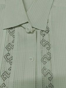 Elegant White Patterned Shirt