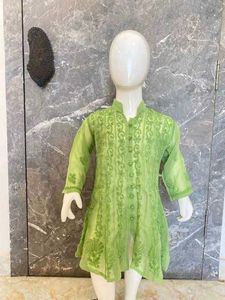Chikankari Kurti For Kids 2 - 15 Years Old