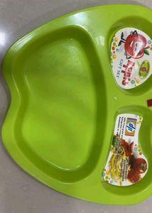 Green Apple Shaped Divided Plate